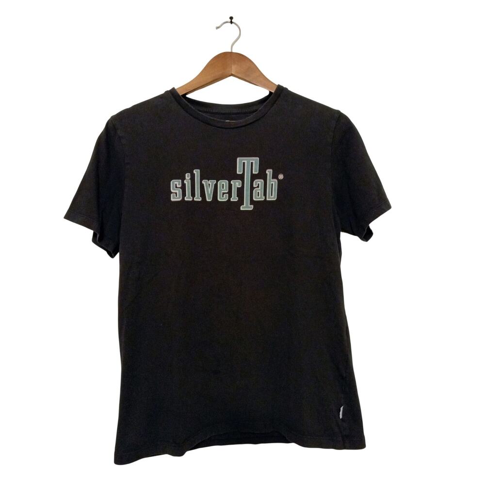 VTG Y2K Levis SilverTab Faded Black Graphic Short Sleeve Tee Retro Streetwear S